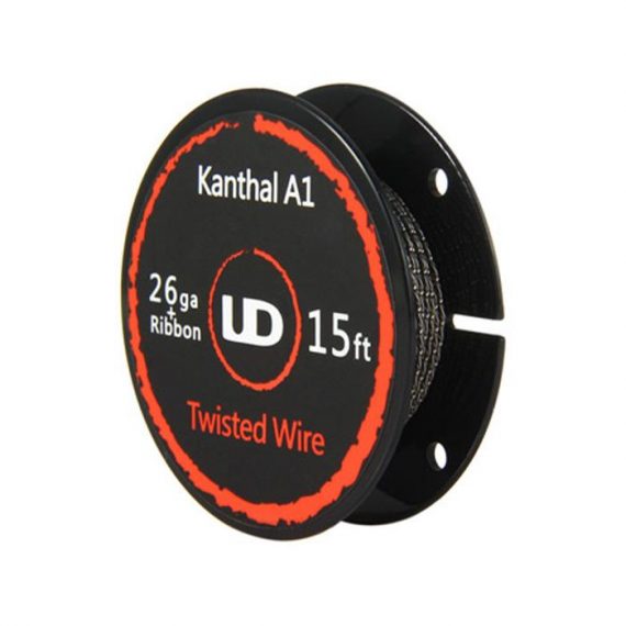 UD Kanthal A1 26ga + Ribbon 15ft Twisted Wire UDAKKG15PLR68