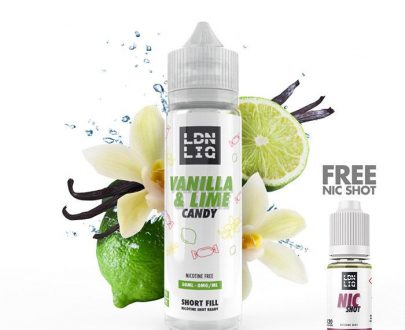 LDN LIQ Vanilla & Lime Candy 50ml Short Fill E-Liquid LLEL4DVLC5000