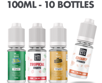 The 10ml E-liquid Vape Subscription Box 10 Bottles Medium Strength UKECSSUB10MLMED
