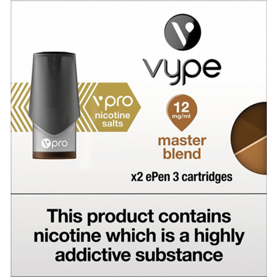 Vype ePen 3 vPro – Master Blend Cartridges (Pack of 2) VYELC0E3V2M12