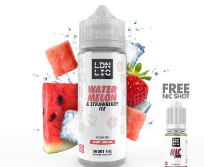 LDN LIQ Watermelon & Strawberry Ice 100ml E-Liquid LLELBBSWI1000