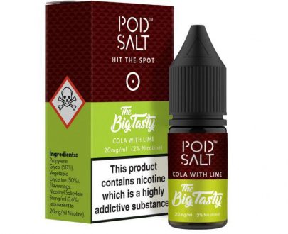 Pod Salt Fusions Cola with Lime 10ml Nic Salt E-Liquid PSELC0FCW1020