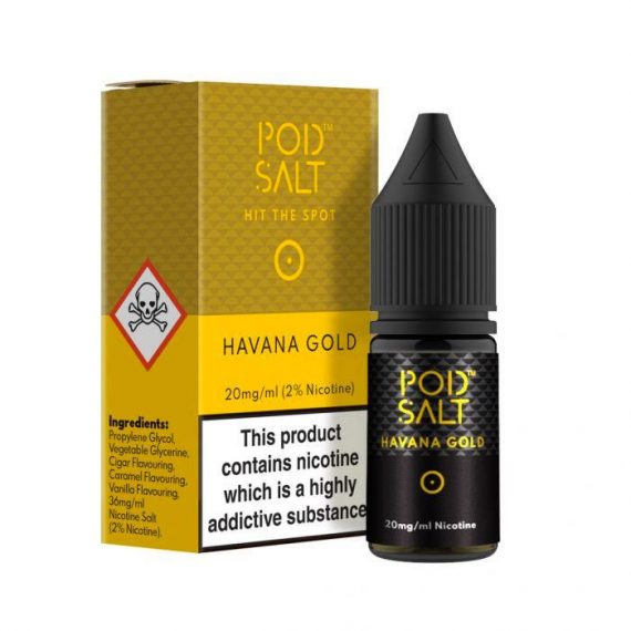 Pod Salt Havana Gold 10ml Nicotine Salt E-Liquid PSELC2HG11011