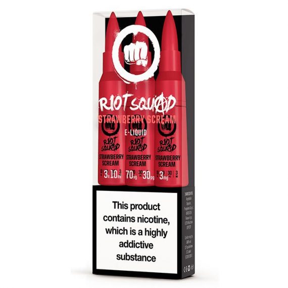 Riot Squad E-Liquid - Strawberry sCReam E-Liquid RSFL1ARSSCBDC